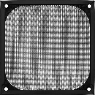 InLine Lftergitter, Aluminium Filter, 120x120mm, schwarz