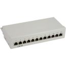 InLine® Patchfeld Cat.5e 12-fach, Tisch/Wand-Montage,...