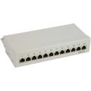 InLine® Patchfeld Cat.6 12-fach, Tisch-/Wandmontage,...