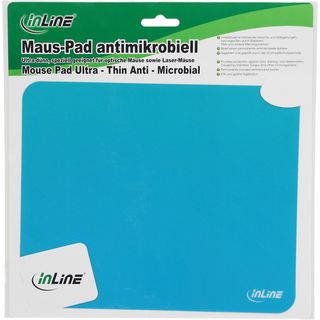 InLine Maus-Pad antimikrobiell, ultradnn, blau, 220x180x0,4mm
