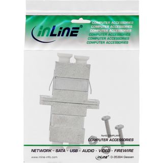 InLine LWL Metall-Kupplung, Duplex LC/LC, multimode, Keramik-Hlse, zum Einbau