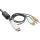 InLine® KVM Switch, 2-fach, HDMI, USB, mit Audio, integr. Kabel