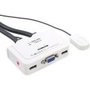 InLine KVM Switch, 2-fach, VGA, USB, mit Audio, integr....