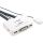 InLine® KVM Switch, 2-fach, DVI-D, USB, mit Audio, integr. Kabel
