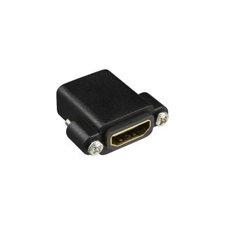 InLine HDMI Adapter zum Einbau mit Gewinde, HDMI A Buchse/Buchse, vergoldete Kontakte