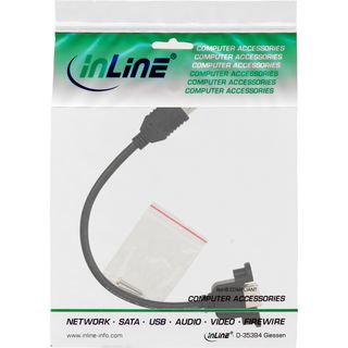 InLine USB 2.0 Adapterkabel, Buchse A auf Einbaubuchse B, 0,2m