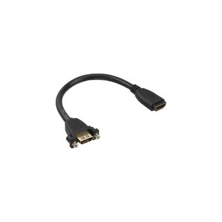 InLine HDMI Adapterkabel zum Einbau, HDMI A Buchse/Buchse, vergoldete Kontakte, 4K2K, 0,2m