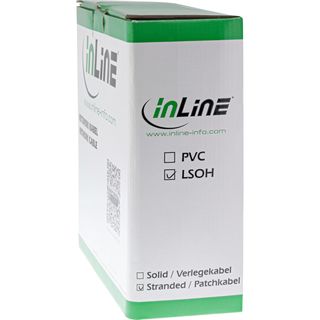 InLine Patchkabel, S/FTP (PiMf), Cat.6A, 500MHz, halogenfrei, Kupfer, grau, 100m