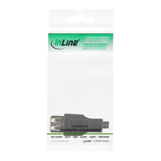 InLine Micro-USB OTG Adapter, Micro-B Stecker an USB A Buchse