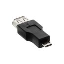 InLine® Micro-USB OTG Adapter, Micro-B Stecker an USB...