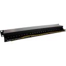 InLine® Patchfeld Cat.6A 24-fach 19" 1HE schwarz...