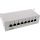 InLine® Patchfeld Cat.6A 8-fach, Tisch/Wand-Montage, lichtgrau, RAL7035