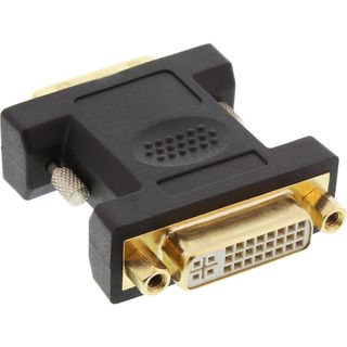 InLine DVI-D Adapter, Digital 24+5 Buchse an DVI-D 24+1 Stecker, verg. Kontakte