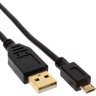InLine Micro-USB 2.0 Kabel, USB-A Stecker an Micro-B Stecker, vergoldete Kontakte, 5m