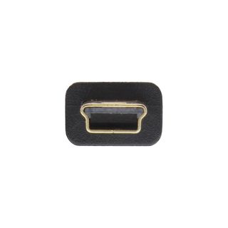 InLine USB 2.0 Mini-Kabel, USB A Stecker an Mini-B Stecker (5pol.), schwarz, vergoldete Kontakte, 0,5m