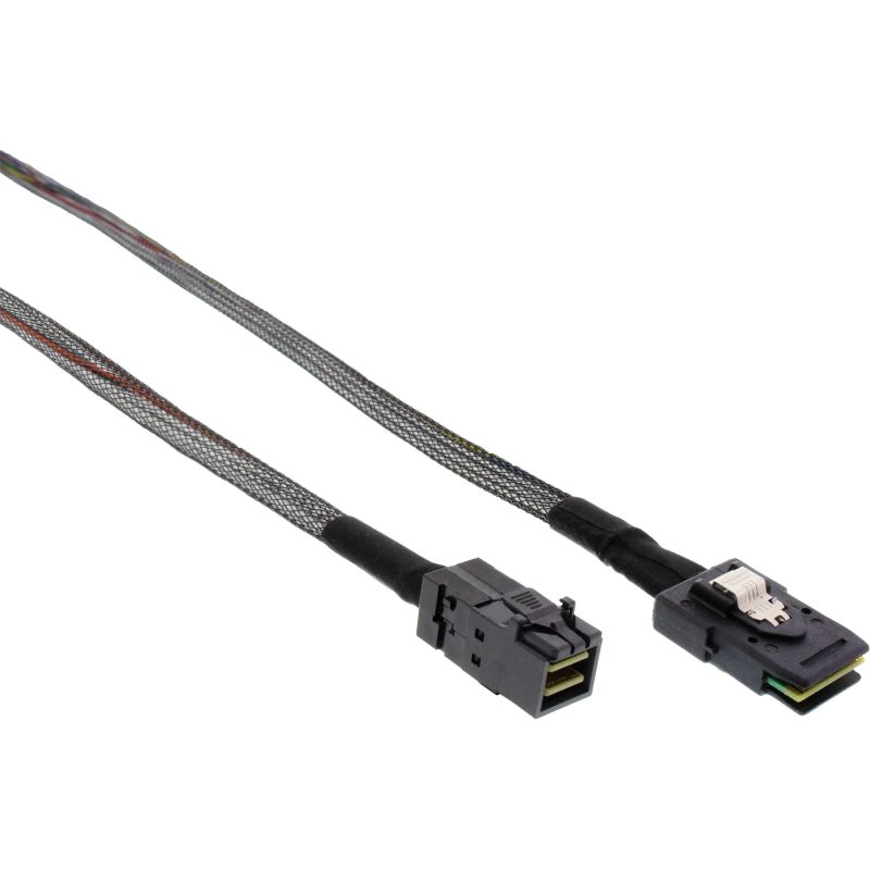 InLine MiniSAS HD Kabel, SFF8643 zu SFF8087, mit Sideband, 0,5m