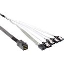 InLine Mini SAS HD Kabel, SFF-8643 zu 4x SATA + Sideband,...