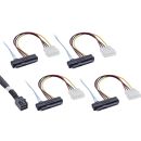 InLine® Mini SAS HD Kabel, SFF-8643 zu 4x SFF-8482...
