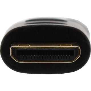 InLine HDMI Superslim Kabel A an C, HDMI-High Speed mit Ethernet, Premium, schwarz / gold, 1m