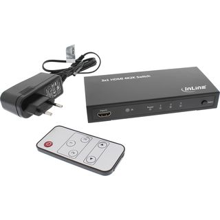 InLine HDMI Switch / Umschalter, 3 Eingnge auf 1 Ausgang, 4K2K, 3D, HD Audio