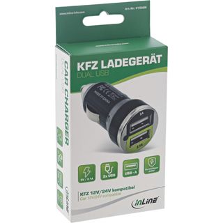 InLine USB KFZ Ladegert Stromadapter, 12/24VDC zu 5V DC/2.1A, Mini