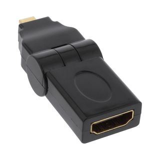 InLine HDMI Adapter, HDMI A Buchse auf Micro HDMI D Stecker, flexibel, 4K2K kompatibel, vergoldete Kontakte