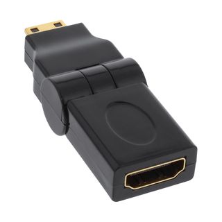 InLine HDMI Adapter, HDMI A Buchse auf Mini HDMI C Stecker, flexibel, 4K2K kompatibel, vergoldete Kontakte