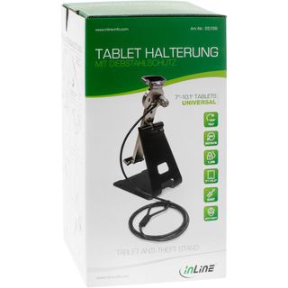 InLine Tablet Halter universell 7-10.1 mit Sicherheitsschloss 1,5m, mit Schlssel