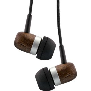 InLine woodin-ear, In-Ear Headset mit Kabelmikrofon und Funktionstaste, Walnu