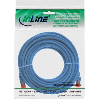 InLine Patchkabel, S/FTP (PiMf), Cat.6, 250MHz, PVC, CCA, blau, 5m