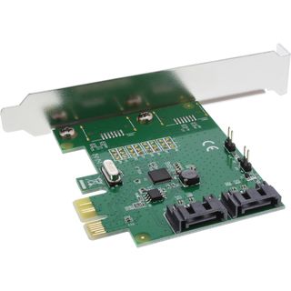 InLine Schnittstellenkarte, 2-fach SATA 6Gb/s, x1 PCIe 2.0, RAID 0/1/SPAN, mit Low-Profile Slotblech