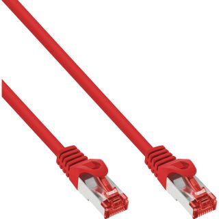 InLine Patchkabel, S/FTP (PiMf), Cat.6, 250MHz, PVC, Kupfer, rot, 40m