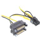 InLine Stromadapter intern, 2x SATA zu 6pol. fr PCIe...