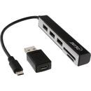 InLine USB OTG Cardreader & 3-fach USB 2.0 Hub, fr SDXC...