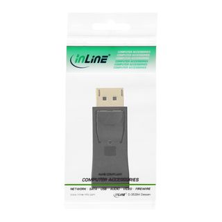 InLine DisplayPort Adapter, DisplayPort Stecker auf HDMI Buchse, 4K2K, mit Audio, schwarz