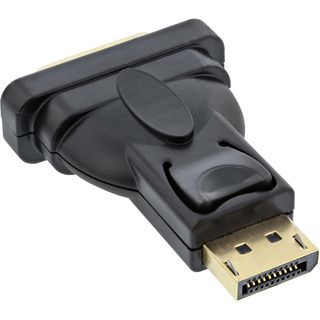 InLine DisplayPort Adapter, DisplayPort Stecker auf DVI-D 24+1 Buchse, schwarz