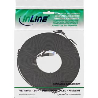 InLine Patchkabel flach, U/FTP, Cat.6A, schwarz, 7m