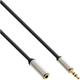 InLine Slim Audio Kabel Klinke 3,5mm ST/BU, Stereo, 3m