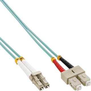 InLine LWL Duplex Kabel, LC/SC, 50/125m, OM3, 25m
