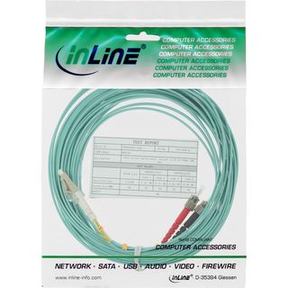 InLine LWL Duplex Kabel, LC/ST, 50/125m, OM3, 0,5m