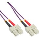 InLine LWL Duplex Kabel, SC/SC, 50/125m, OM4, 0,5m