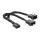 InLine® Y-Kabel für Lüfter PWM, 4pol Molex  1 Stecker / 2 Buchse, 0,15m