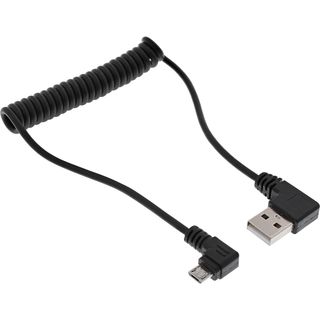 InLine USB DUAL+ KFZ-Ladeset, Stromadapter mit 1m Spiralkabel, 12/24VDC zu 5V DC/2.1A