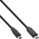 InLine USB 2.0 Kabel, Typ C Stecker an Mini-B Stecker...
