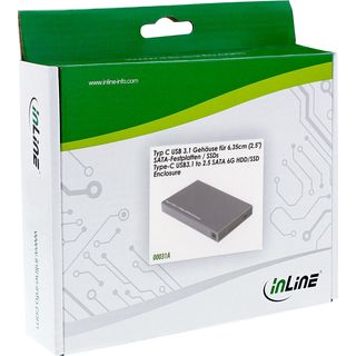 InLine USB 3.1 Gehuse fr 6,35cm (2,5) 6G SATA-Festplatte / SSD, USB Typ C Buchse