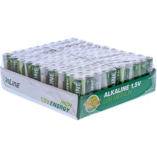 InLine Alkaline High Energy Batterie, Mignon (AA), 100er Pack