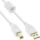 InLine® USB 2.0 Kabel, A an B, weiß / gold, mit Ferritkern, 10m