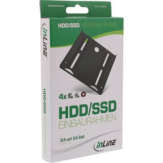InLine HDD/SSD Einbaurahmen, 2,5 auf 3,5, mit Einbauschrauben, schwarz
