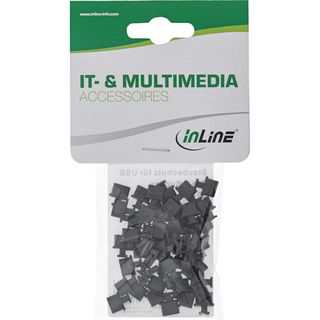 InLine Staubschutz, fr USB Typ-C Buchse, schwarz, 50er Pack