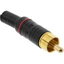 InLine® Cinchstecker Lötversion, Metall schwarz,...